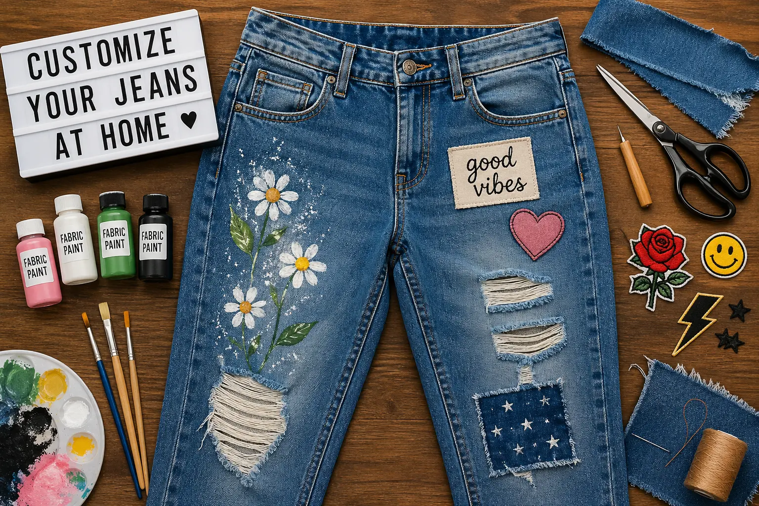 How to Customize Old Jeans at Home Without Professional Equipment