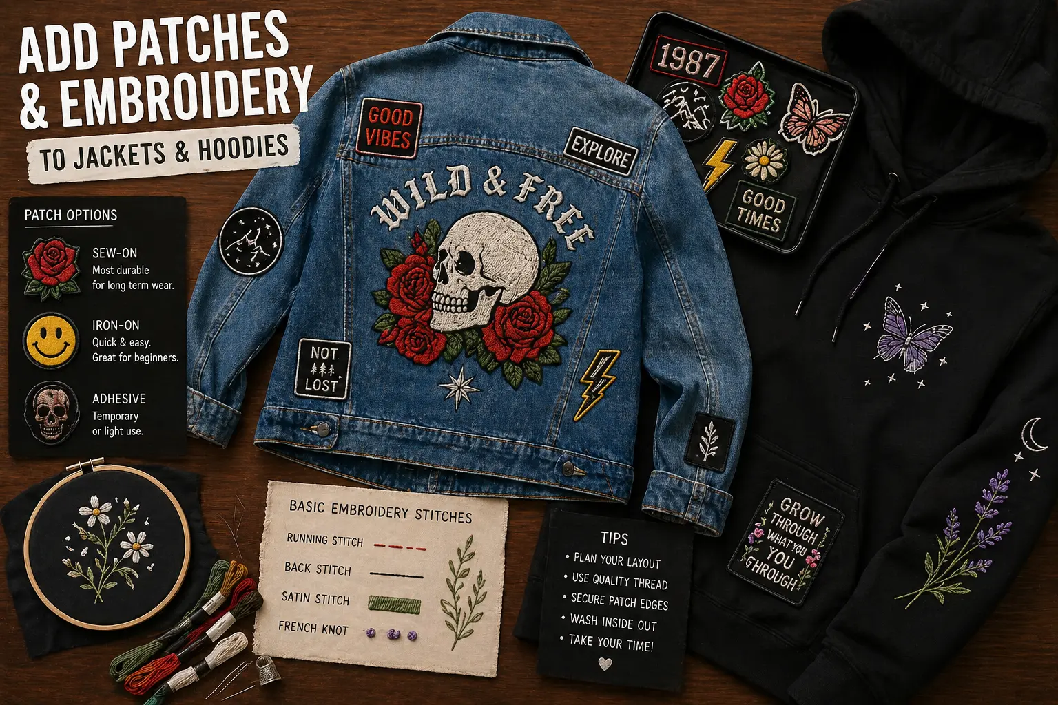 How to Add Patches and Embroidery to Jackets and Hoodies