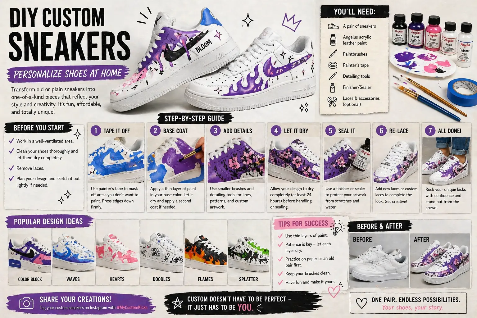 DIY Custom Sneakers: How to Personalize Shoes at Home