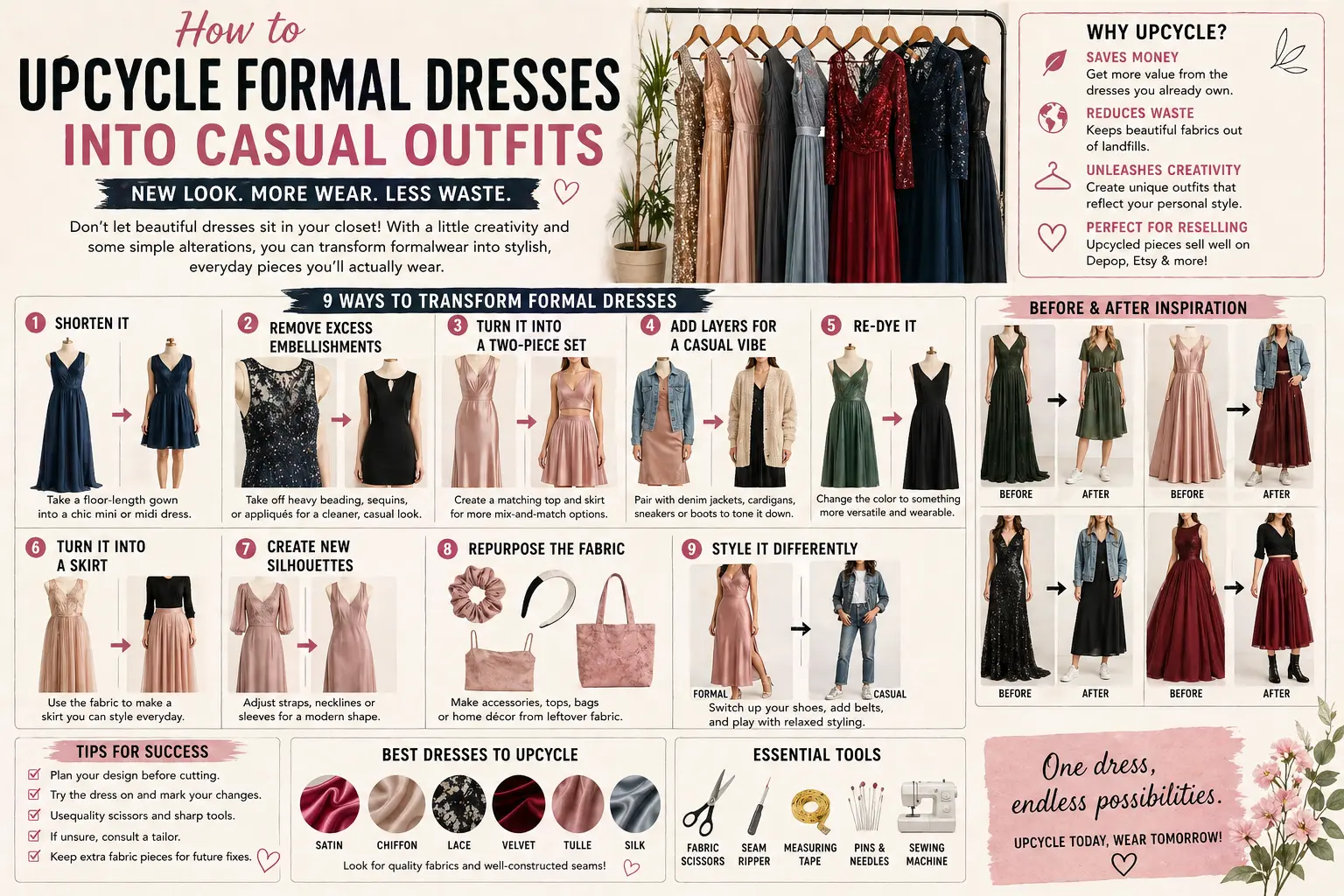 How to Upcycle Formal Dresses Into Casual Outfits