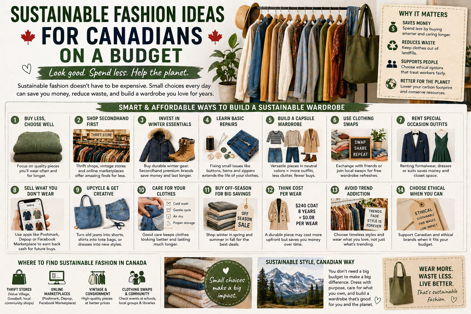 Sustainable Fashion Ideas for Canadians on a Budget