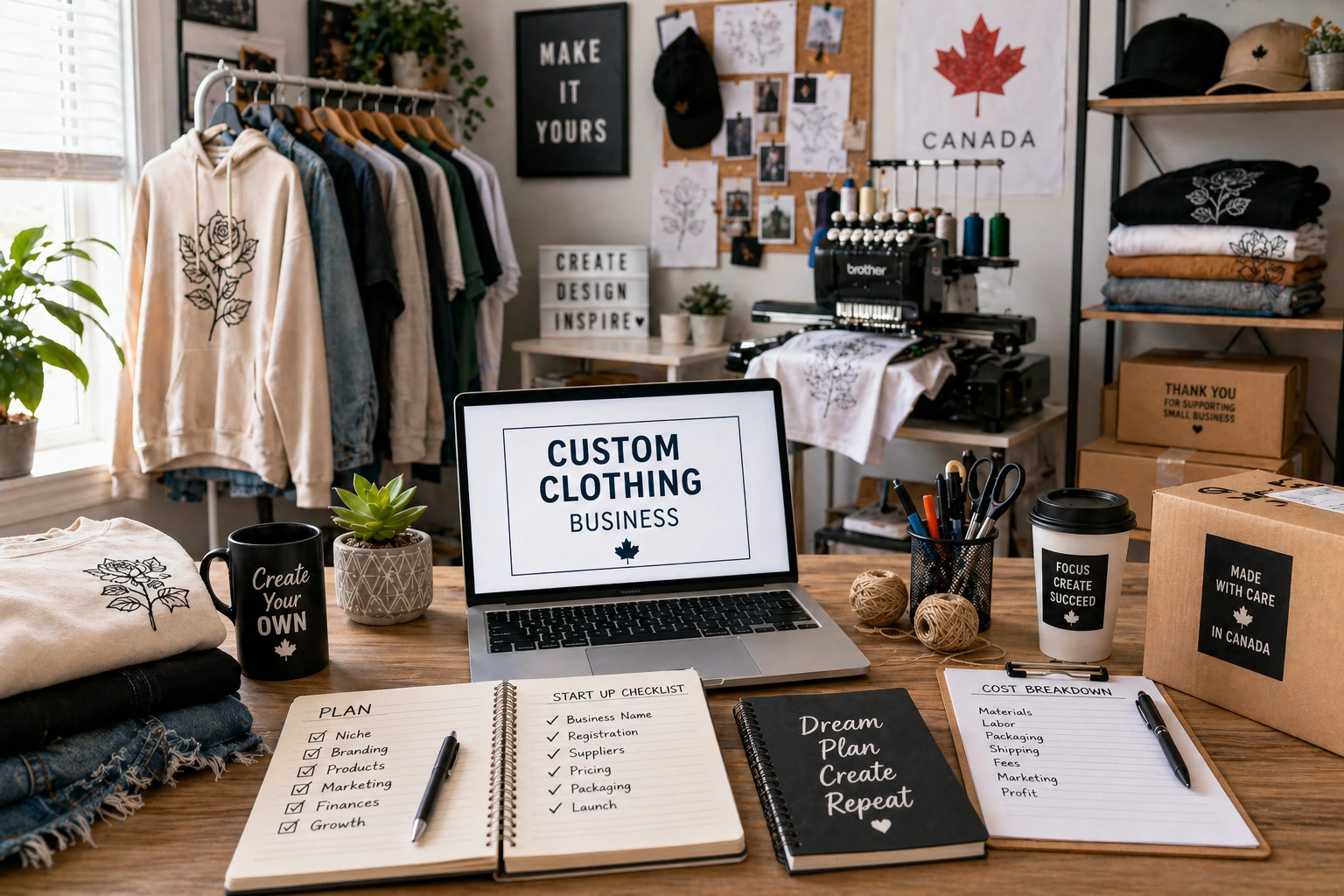 How to Start a Custom Clothing Business From Home in Canada