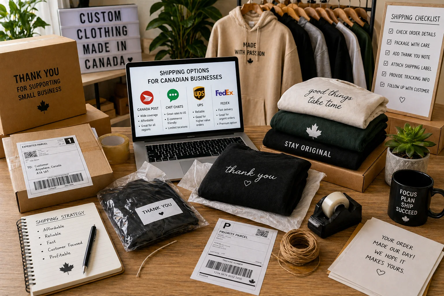 Best Shipping Options for Small Clothing Businesses in Canada