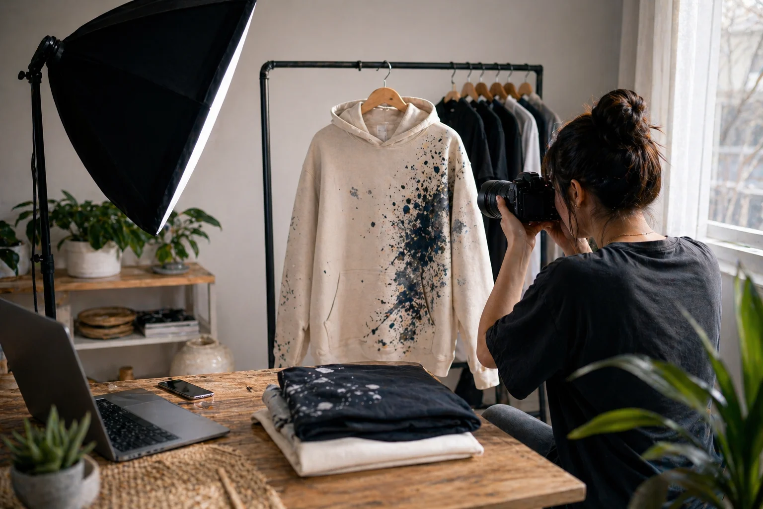 How to Photograph Custom Clothing Products Professionally at Home